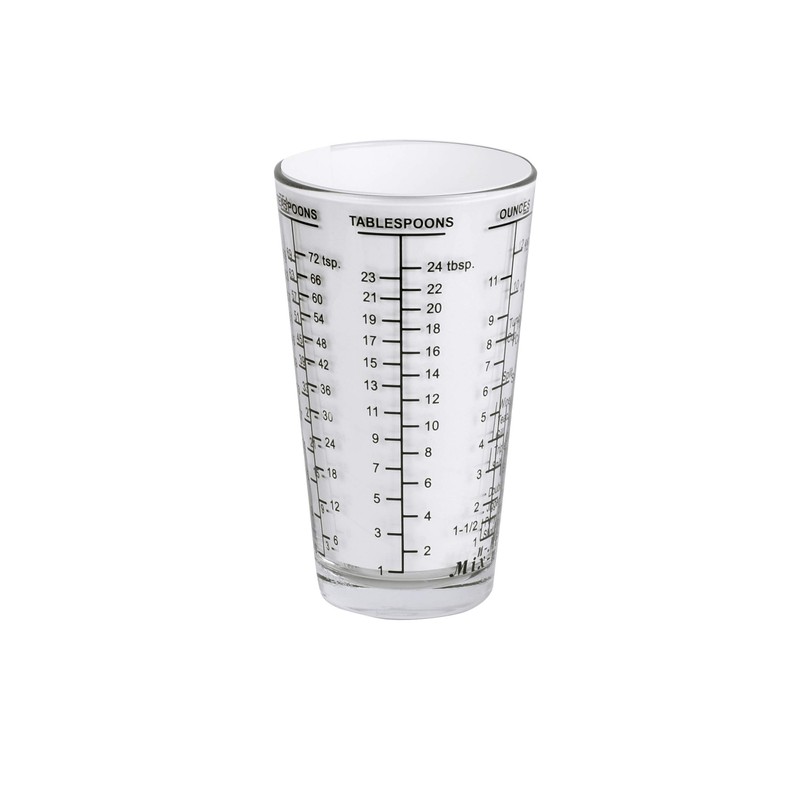 Kolder 26100 Mix N Measure Glass, Heavy Glass, Multi-Purpose Liquid