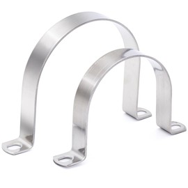 MgcTolBox Heavy U-pipe clamps, diameter 150 mm, stainless steel pipe clamp, hose buckle, pipe holder, pack of 2