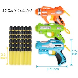 Liberty Imports Mini Foam Dart Blasters Multi Pack Party Favors (Set of 6)