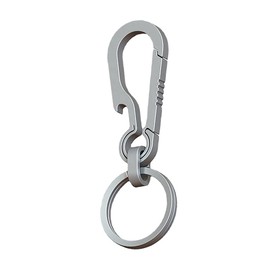Lmbros Titanium Key Chain Bottle Opener, Carabiner Car Key Chains with Key Ring for Men and Women