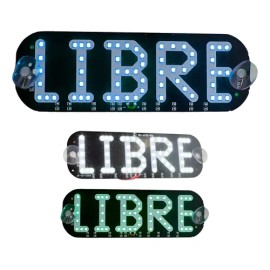 Letrero Led Taxi Libre Con Chupones Varios Colores