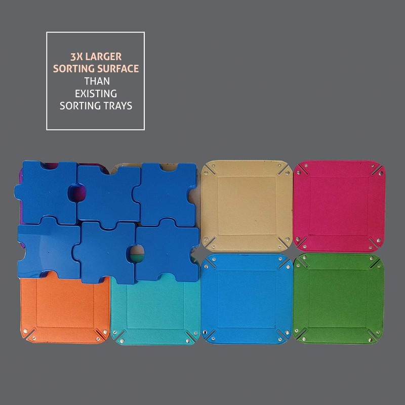 ByAllison Jigsaw Puzzle Sorting Trays 8 Pieces Stackable Large Trays