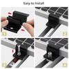 Anbte 10pcs Solar Panel Mounting Brackets 30-50mm Adjustable, Aluminum Solar
