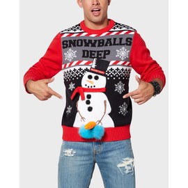 Spencer's Light-Up Snowballs Deep Christmas Sweater | Light-Up Christmas Sweater Multicolor