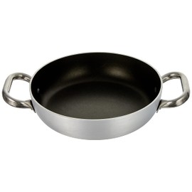 Agnelli Platinium Stieltopf aus Aluminium mit 2 Griffen aus Edelstahl, Silber, Silber, 20 cm