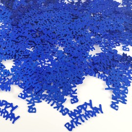 Happy Birthday Confetti for Party Decorations - Blua Table Confetti for Party Decorations, Glitter Happy Birthday Confetti for Birthday Party Decorations, Perfect for Men Women Boys Birthday (Blue