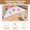 20 PCS Universal Stainless Steel Furniture Corner Connectors - 140
