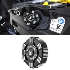 ROMELACK Black Fuel Cap 6061 Aluminum Gas Caps Compatible with Can Am Maverick Commander Defender Traxter X3 Max Sport Trail HD5/7/8/9/10 2016-2025