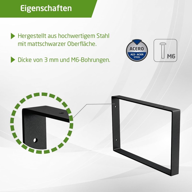 Amig - Rechteckige Halterung für Industrieregal | 211 x 311