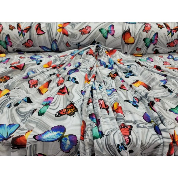 Divastyletextiles Butterflies Butterfly Insect Painting Artwork Spoonflower Fabric by the