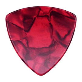 Exotic Plectrums Celluloid Red Pearl Guitar Or Bass Pick - 0.46 mm Light Gauge - 346 Rounded Triangle Shape - 12 Pack, Celluloid-Red-Pearl-Pick-.46mm-346-12-Pk