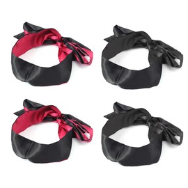 Sarini 4 Pieces Silk Satin Eye Mask for Sleeping and Playing - Soft Satin Silk Eye Covers - Valentine's Day Gift for Wife, Lover, Family