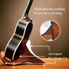 Coret Musical Instrument Stand, Portable Ukelele Stand with Bow Holder,Wooden