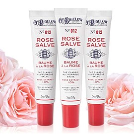 C. O. Bigelow C.O. Bigelow Rose Salve Lip Balm Tubes 3 Pack, All Purpose Salves Moisturizing for Chapped Lips and Dry Skin