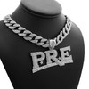 Hip Hop Jewelry Silver Plated Large PRE Pendant & 15mm