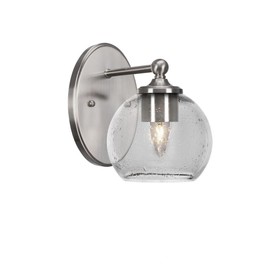 Capri 1 Light Wall Sconce in Brushed Nickel (5911-BN-4100)