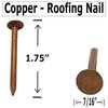 1.75” Copper Roofing Nails Premium Quality for Roofing, Flashing Qty