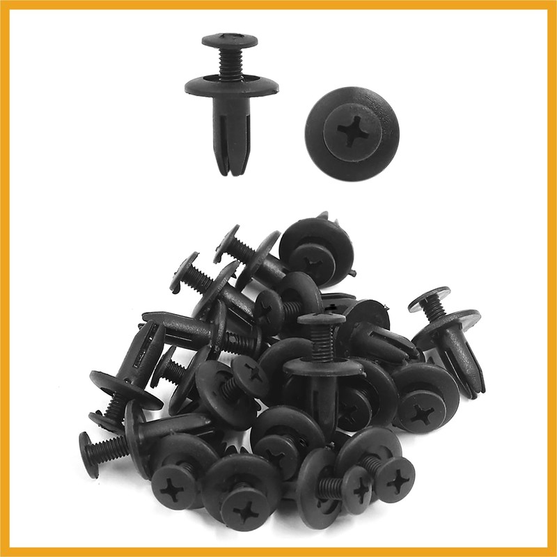 Partuto 20PCS Black Car Trim Door Panel Retainer Clips Rivet