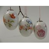 Set of 3 Easter Eggs Easter Decoration Ceramic with Flowers