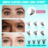 Lash Clusters 280Pcs 60D Eyelashes Cluster D Curl Individual Wispy
