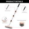 Stainless Steel Wire Scrub Brush with Long Handle, Heavy Duty