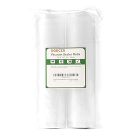 XQDCZR Vacuum Sealer Bags for Food,2 Rolls 9" x 197" Commercial Grade BPA Free Bag Rolls