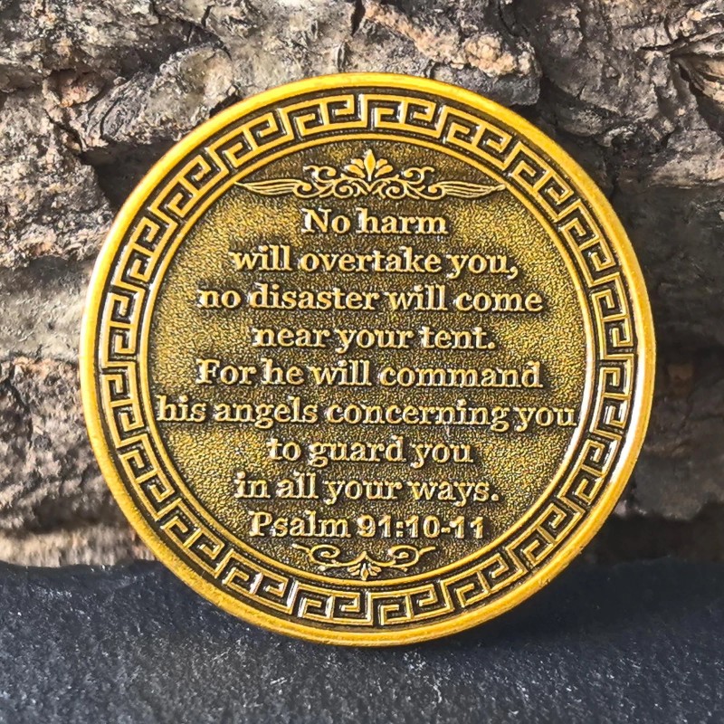 LZWIN The Archangel Saint Michael Christian Challenge Coin - 1.57