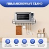 LIAPDG Microwave Shelf Wall Mount, Stainless Steel Microwave Shelf Wall