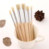 6 Pcs Wood Stencil Brushes Bristle Paint Brushes Wooden Handle