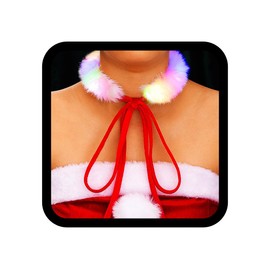 Zoestar Christmas Light Up Necklace LED Lacing Choker Necklace Christmas Party Necklace for Women One Size Polyester /, Polyester, /
