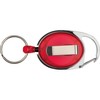 10 Pcs Pass Holder Red Transparent with Key Ring Badge