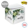 Lush Greenery Sticky Note Cube / 600 Sheets / 2.75"