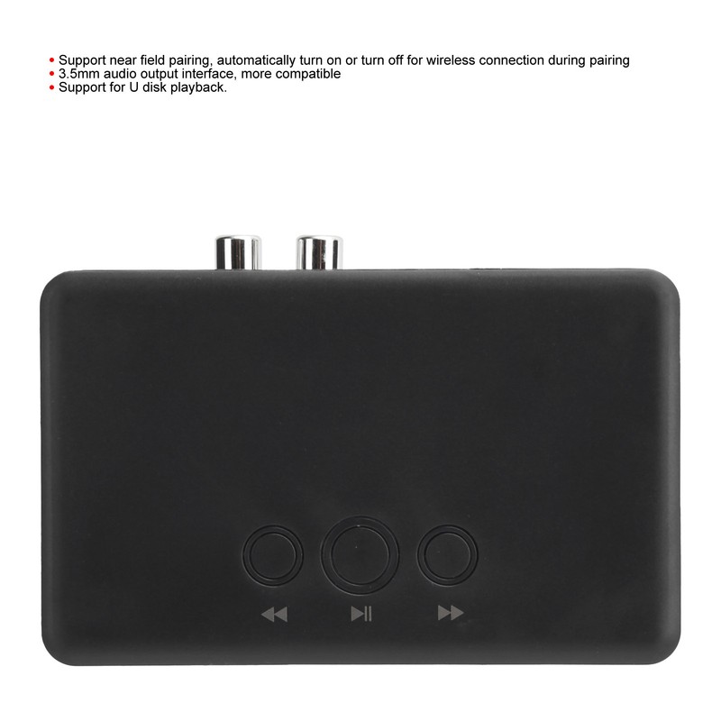 Bluetooth 5.0 Receiver Wireless Audio Adapter 3.5mm AUX Output Audio