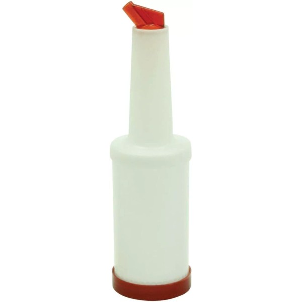 Thunder Excellante 2-Piece, 1 Quart Store And Pour-White With Red