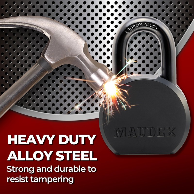 Maudex® PML65 Professional Grade Padlock - High Security with Boron