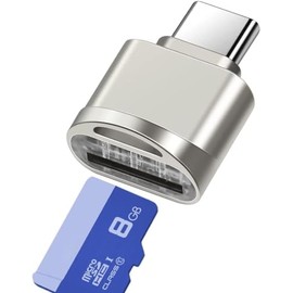 Memory Card Reader, USB 3.0 and USB-C to SD Micro SD MS CF Card Reader Adapter, USB OTG Card Reader Micro SD Card Reader, microSDHC, microSDXC Memory Cards, for Laptops, MacBook, & Phones (Gold)