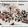 FUHAMJ 2 Pezzi Borsa Per Cosmetici Per Donna, Pochette Trucchi