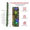 Christmas Garland with Lights 9FT, Battery Powered 50 LED Lights,