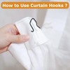 100 Pack Black Metal Curtain Hooks Pin-On Drapery Hooks,Suitable for