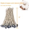 200 pcs 6" ECO Candle Wicks for Candle Making Coated