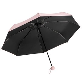 TOKYO GOODS MARKET Lightweight Compact UV Protection Parasol Folding Umbrella, Unisex, For Rain or Shine, With Storage Case, white