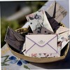 Operitacx 4 Sets Cute Floral Writing Paper with Envelopes Cartoon