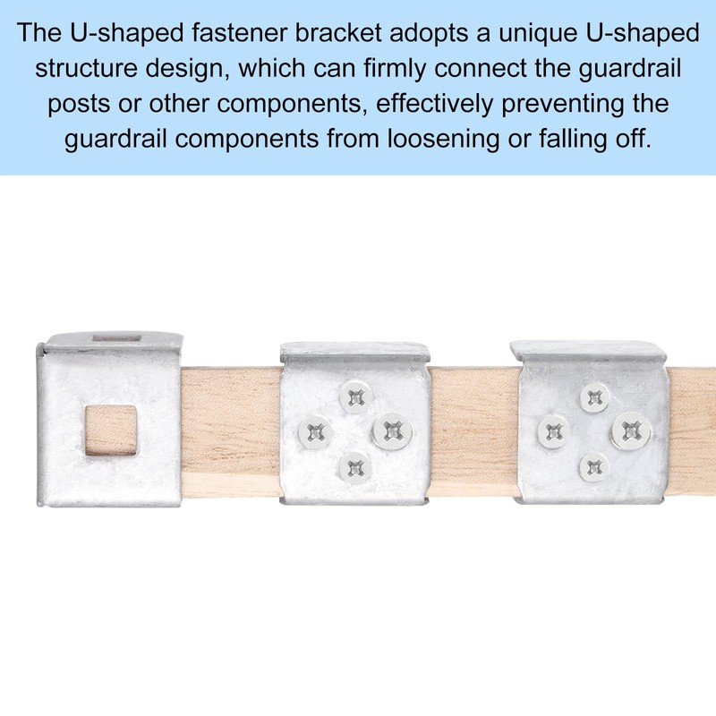 sourcing map 20 Pcs U Bracket for 0.67 Panels, 17