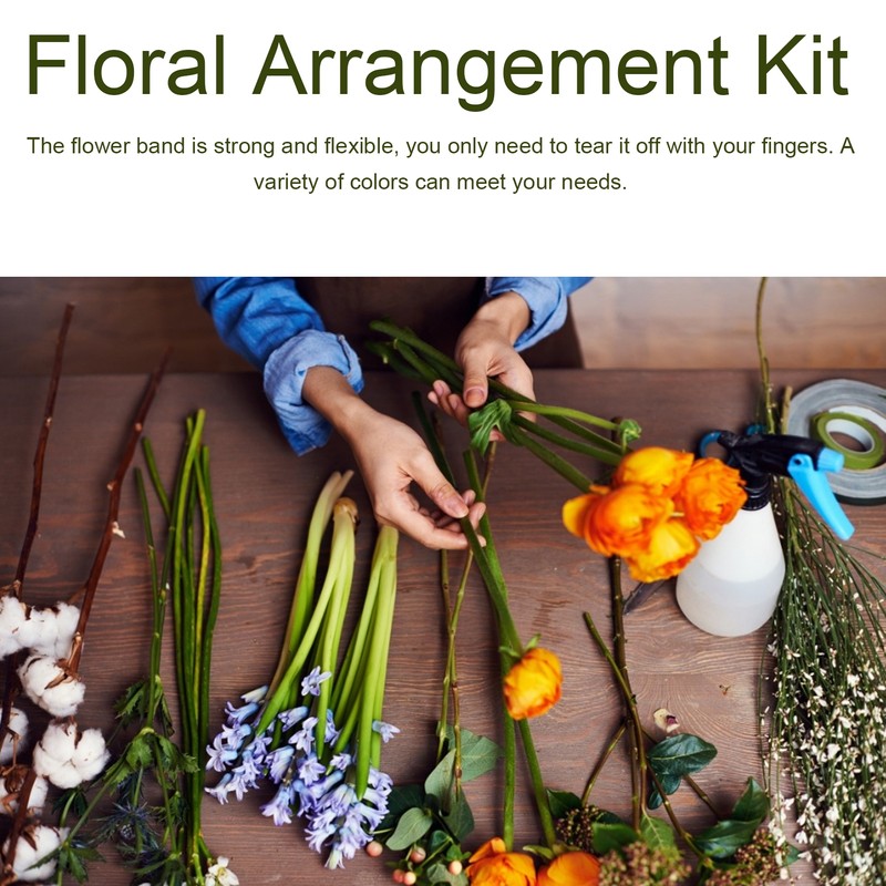 8Pcs set Flower Arrangement Kit Floral DoubleSided Tape Wire Cutter