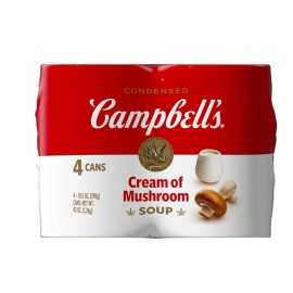 Campbell's Condensed Cream of Mushroom Soup, 10.5 oz Can (Pack of 4)