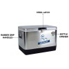 51L/54Qt Stainless Steel Portable Insulated Ice Chest Cooler Box Sturdy