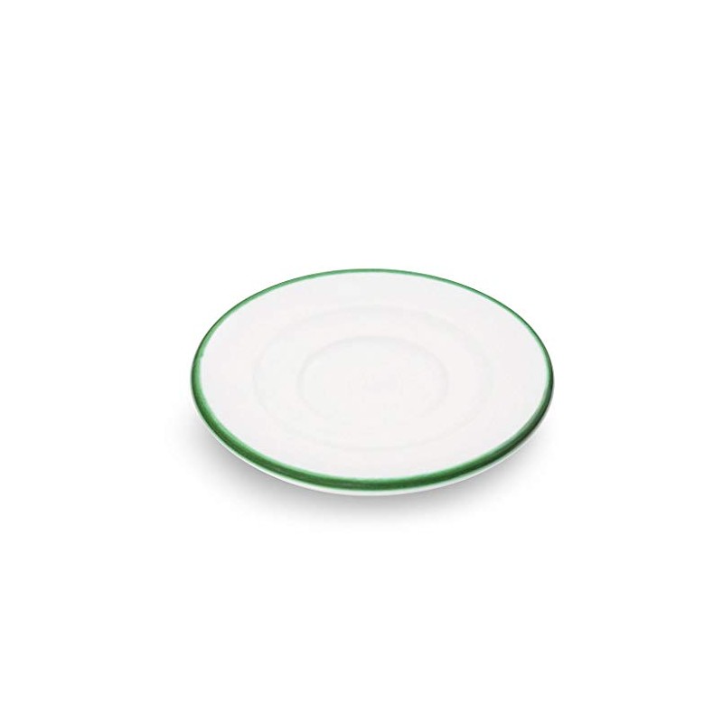GMUNDNER KERAMIK Saucer Espresso Gourmet Diameter 11 cm Green Rim