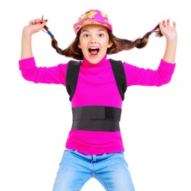 TOROS-GROUP Haltungskorrektur Rücken Geradehalter, Verstellbar Geradehalter zur Haltungskorrektur Haltungstrainer Rückenstütze mit Weich Schulterpolstern für Kyphose Buckelrücken Small Schwarz