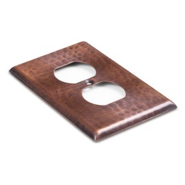 Monarch Pure Copper Hammered Duplex Wall Plate / Switch Plate