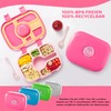Qobobo® Lunch Box with Compartments, BPA-Free, Lunch Box with 5